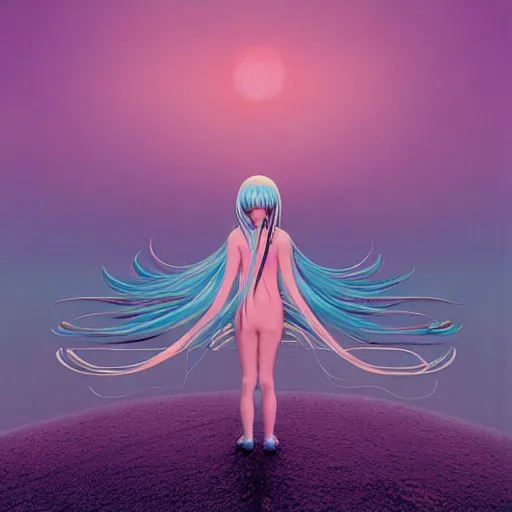 Image similar to hatsune miku album cover by terry richardson, zdzisław beksiński and Igor Kieryluk, 4k high quality best