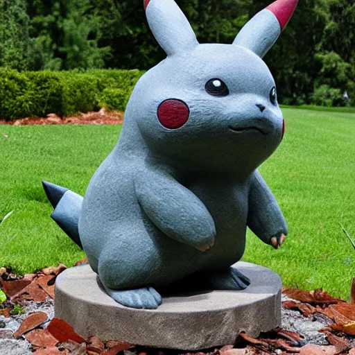 Image similar to Pikachu Sculpture made out of Granite