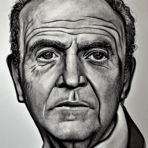 Prompt: figurativism proportional detailed portrait of james caan at elderly age of 1 0 5