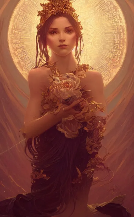 Image similar to loneliness, masterpiece close to a candle in dark room, cinematic, powerful, moon beams dramatic light, highly, intricate gold elements, hollow souls, detailed, digital painting, artstation, concept art, sharp focus, illustration, art by artgerm and greg rutkowski and alphonse mucha