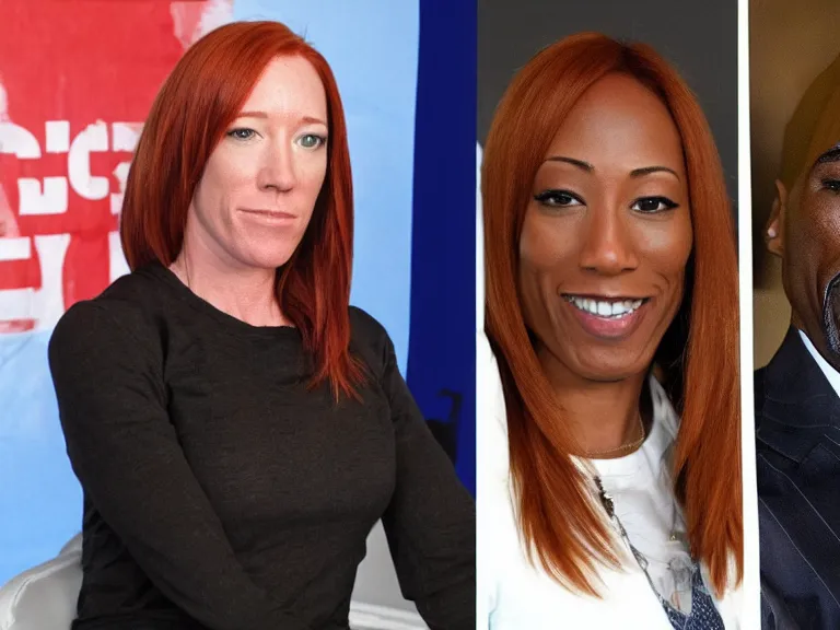 Image similar to Jen Psaki and Tupac Shakur high on LEAN