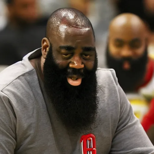 Image similar to Rick Ross as James Harden