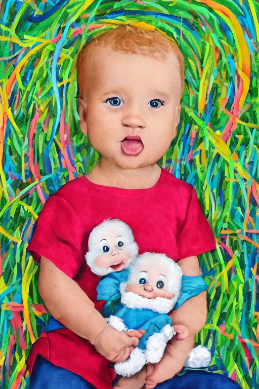 Prompt: Baby Einstein Portrait