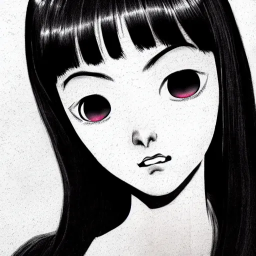 Image similar to photorealistic Tomie, by Junji Ito