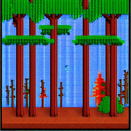 Image similar to 8 pixel art 8 bit forest background