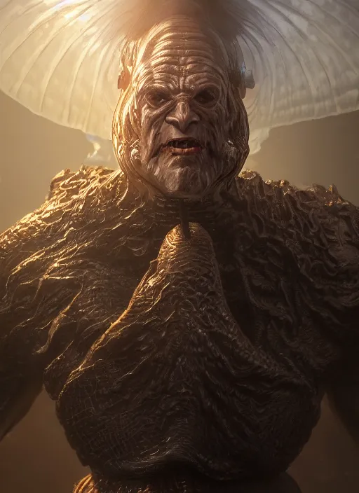 Image similar to ubik from berserk, ultra detailed fantasy, elden ring, realistic, dnd character portrait, full body, dnd, rpg, lotr game design fanart by concept art, behance hd, artstation, deviantart, global illumination radiating a glowing aura global illumination ray tracing hdr render in unreal engine 5