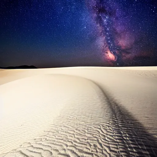 Image similar to milky way over the white sands national park in new mexico at night, united states, award winning national geographic