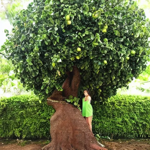 Prompt: an emma watson avocado tree