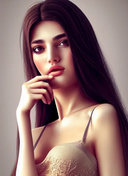 Image similar to a gorgeous greek female photo, professionally retouched, soft lighting, realistic, smooth face, full body shot, torso, dress, perfect eyes, sharp focus on eyes, 8 k, high definition, insanely detailed, intricate, elegant, art by artgerm and jason chan