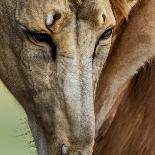 Prompt: body of a horse, head of a lion, wings of a swan, photography, award winning, documentary, wildlife, national geographic channel, discovery channel, 8 k