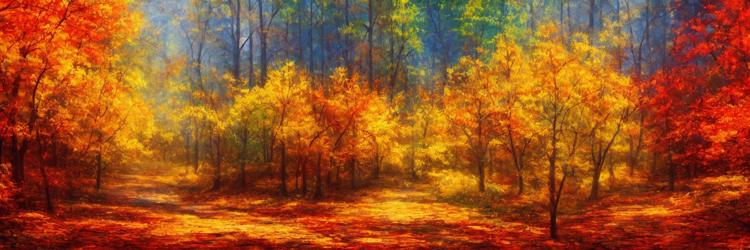 Image similar to beautiful painting of autumn scenery, wallpaper, 4k, detailed