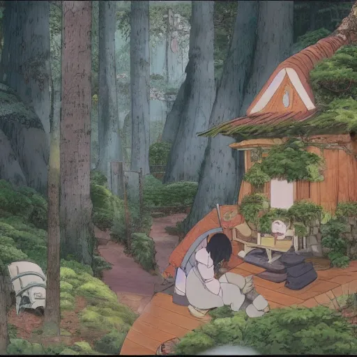 Image similar to A liminal space in colaboration with Studio Ghibli