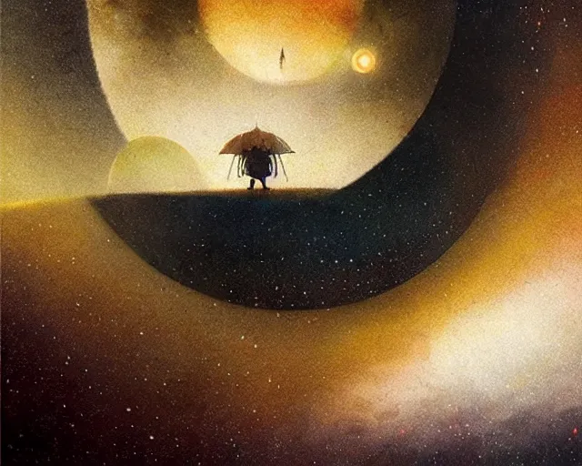 Prompt: universe a cosmology quest a mental state of ideas, a closeup simple vector pop surrealism, by ( leonardo da vinci ) and greg rutkowski and rafal olbinski