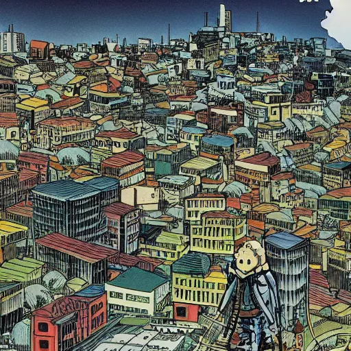 Image similar to valparaiso by yoshihiro togashi, manga panel