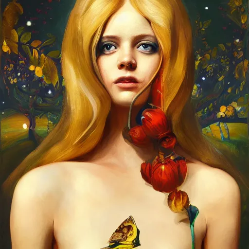 Image similar to a beautiful painting of realistic full body of a beautiful girl in cape, mechanical arm, face by Artgerm, symmetrical portrait, symmetrical eye, trending on artstation, painting by Alexander Jansson + Anthony Van Dyck + Anna Dittmann, complementary colors, dramatic lighting, Unity Creations, super detailed, 8k, no watermarks
