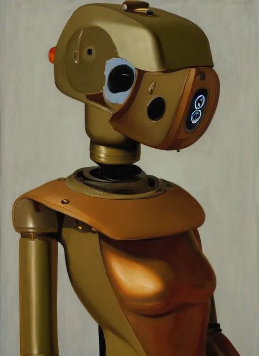 Prompt: painting of a robot by John Currin