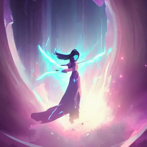 Image similar to arcane, nebula, vortex. in the style of rossdraws, wlop, greg rutkowski, ghibli