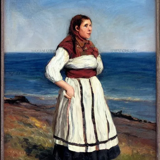 Prompt: a breton woman