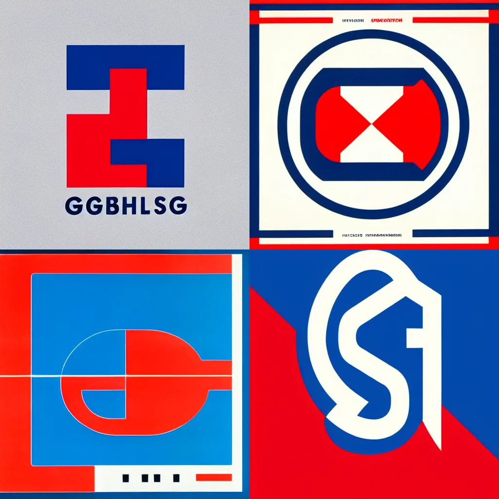 Prompt: minimalist international style swiss modernist logo for the company gpt, in the style of otl aicher, vignelli, muller - brockmann, red and blue, helvetica bold typeface, 1 9 6 0 s 1 9 6 8, gpt