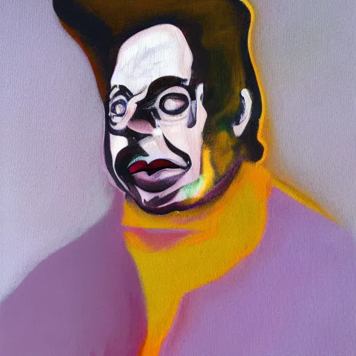 Prompt: oil painting of Francis bacon in the style of Francis bacon 8k