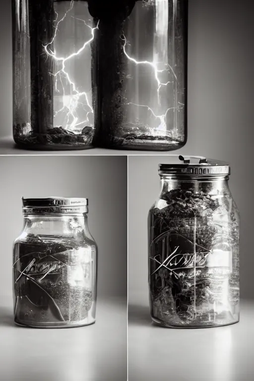 Image similar to jar of lightning studio photography