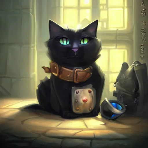 Image similar to of a cute black cat by tyler edlin