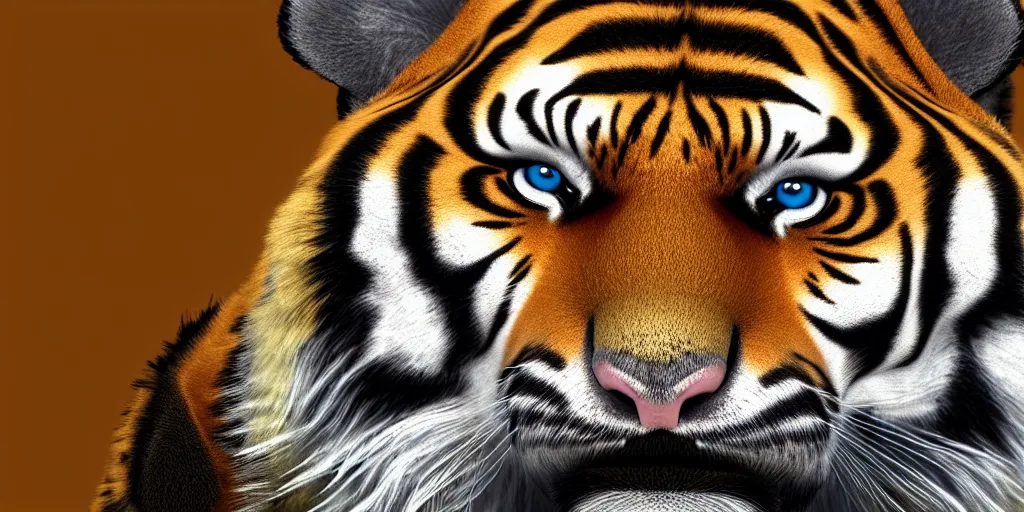 Premium Photo  Tiger closeup predator 3d rendering raster