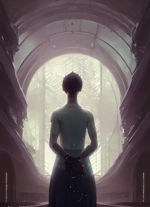 Prompt: pneuma, photorealistic movie still by michael komarck, greg rutkowski, victo ngai, artgerm, willem claesz heda and j. dickenson