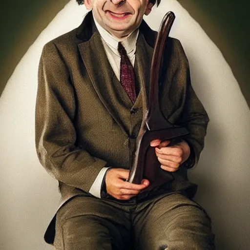 Image similar to if mr. bean was a hobbit, perfect faces, award winning photography