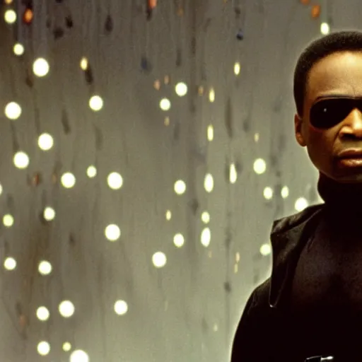 Image similar to A still of Levar Burton as Morpheus in The Matrix (1999)