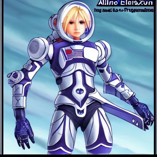 Image similar to an elezen astronaut character from Final Fantasy FFXX