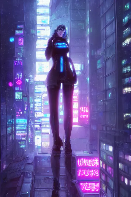 Image similar to portrait futuristic superb cyberpunk young female Summoner, in futuristic stormy heavy snowy thunder flashing tokyo rooftop cyberpunk night, ssci-fi, fantasy, intricate, very very beautiful, elegant, neon light, highly detailed, digital painting, artstation, concept art, soft light, hdri, smooth, sharp focus, illustration, art by tian zi and craig mullins and WLOP and alphonse mucha