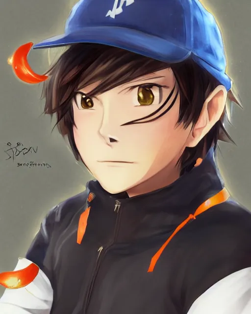 Prompt: an anime portrait of boboiboy as a beautiful man wearing a casual clothes and a baseball cap from skyrim, by stanley artgerm lau, wlop, rossdraws, james jean, andrei riabovitchev, marc simonetti, and sakimichan, trending on artstation