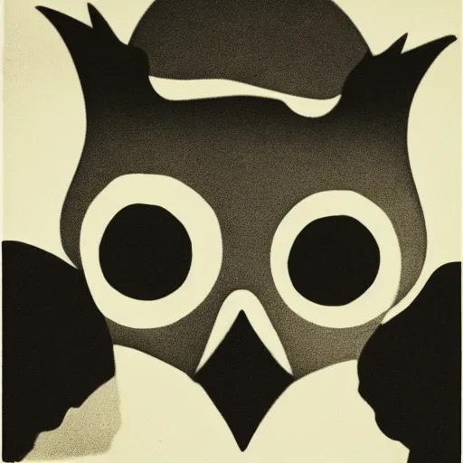 Prompt: owl half skull, minimalism, clean, black and white, landscape, silver gelatin print, soft noisy film texture, style by masao yamamoto