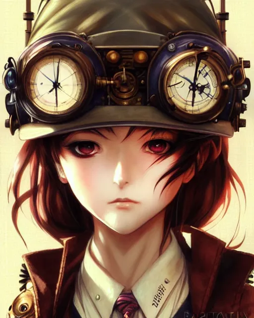 Image similar to portrait Anime Girl steampunk cute-fine-face, pretty face, realistic shaded Perfect face, fine details. Anime. Bioshock steampunk realistic shaded lighting by katsuhiro otomo ghost-in-the-shell, magali villeneuve, artgerm, rutkowski Jeremy Lipkin and Giuseppe Dangelico Pino and Michael Garmash and Rob Rey