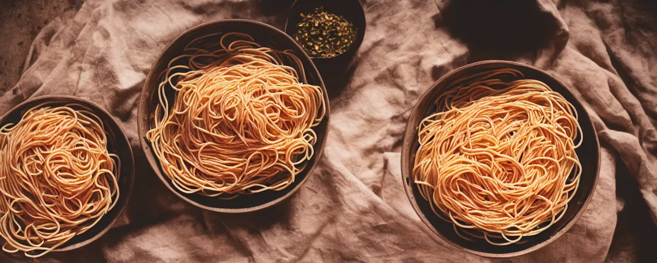 Image similar to the entirety of human history inside a bowl of spaghetti, canon 5 0 mm, cinematic lighting, photography, retro, film, kodachrome