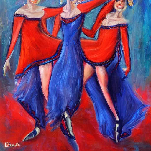 Prompt: dancers by elena vizerskaya