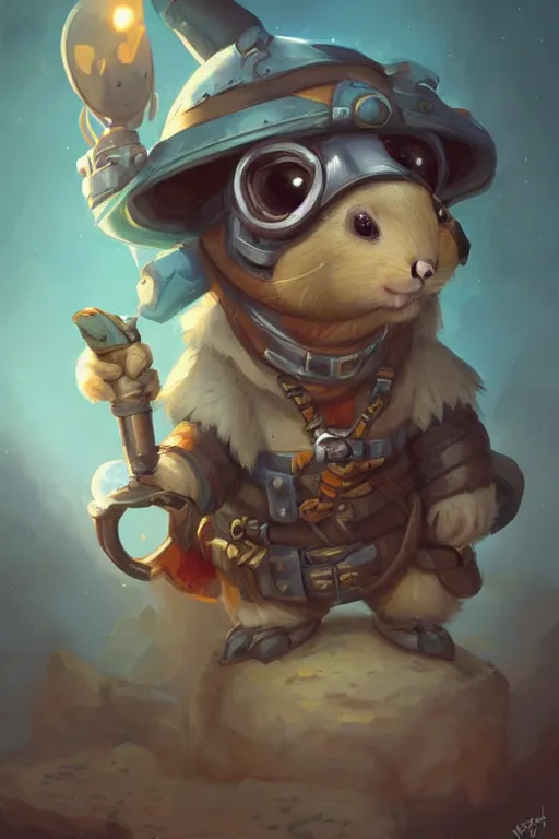 Image similar to cute little anthropomorphic Guinea Pig Pilot , tiny, small, short, Pilot outfit, cute and adorable, pretty, beautiful, DnD character art portrait, matte fantasy painting, DeviantArt Artstation, by Jason Felix by Steve Argyle by Tyler Jacobson by Peter Mohrbacher, cinematic lighting