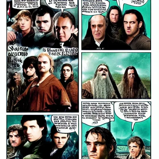 Prompt: the sopranos in lord of the rings