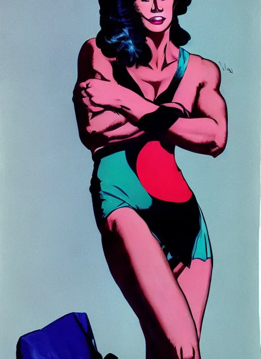 Image similar to a color portrait of the she hulk wearing fashion clothing by richard avedon dramatic lighting.