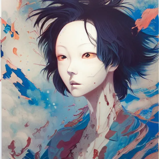 Image similar to prompt : shadow portrait soft light painted by james jean and katsuhiro otomo and erik jones, inspired by evangeleon anime, smooth face feature, intricate oil painting, high detail illustration, sharp high detail, manga and anime 1 9 9 9