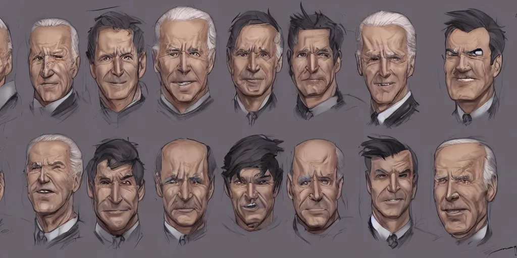 Prompt: biden elemental art artstation, perfect faces