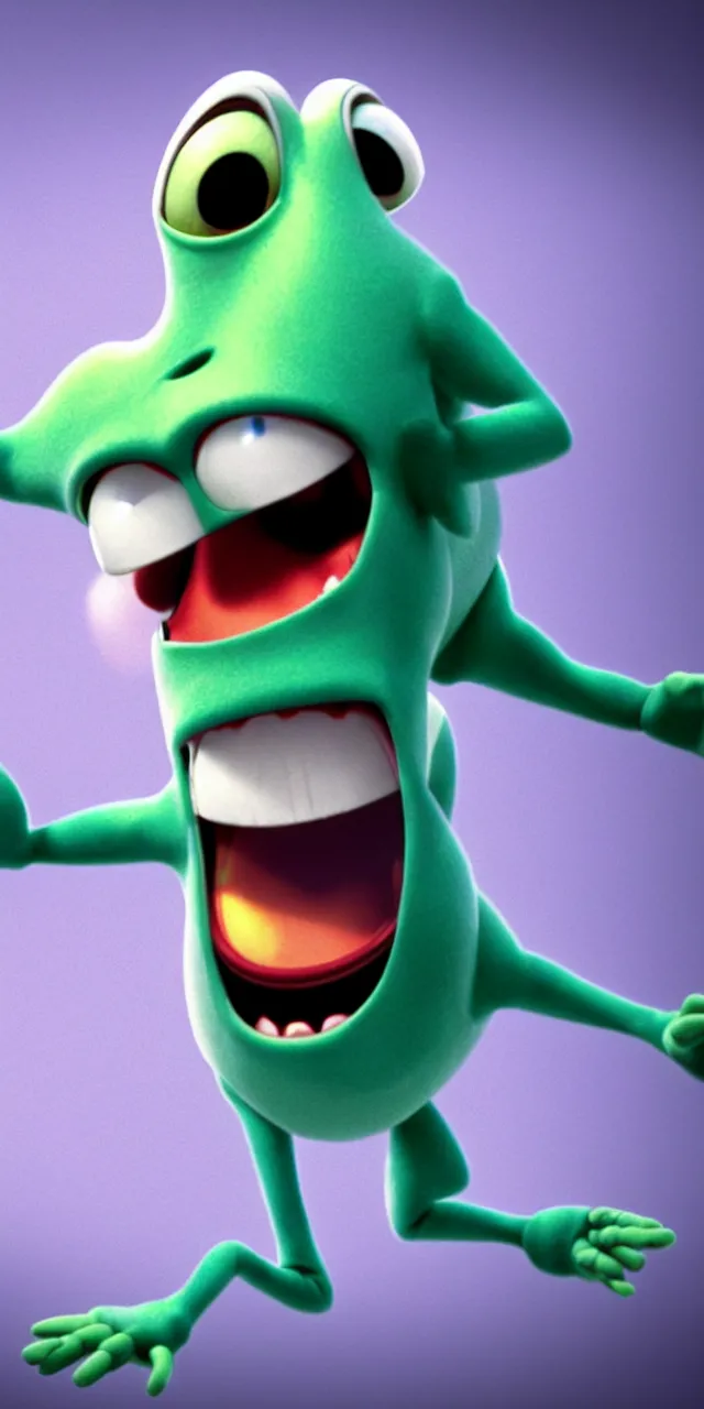 Prompt: a studio photo of an airborne virus as a pixar character. cute and sinister. hyper realistic photo, full color, upscale, 8 k.