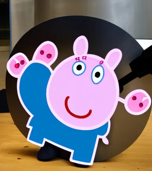 Image similar to turbocharger with the skin of peppa pig