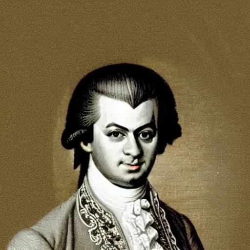 Prompt: photo of mozart