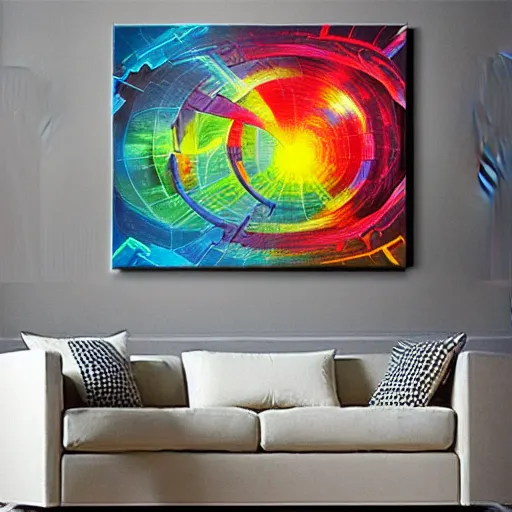 Image similar to elysium mothership retribution scarce color palette cold power-line alienated scenery in a dream subconscious cavern sacred geometry canvas carefully structured abstract expressionism painting on canvas by Eeede Aaa (2041)