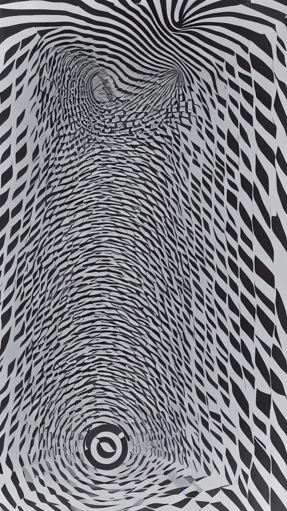 Image similar to portal infinity illusion peeta victor vasarely felilce varini