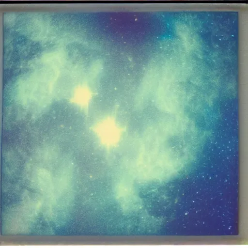 Image similar to sagittexploding nebula expired polaroid commission throwing photographed