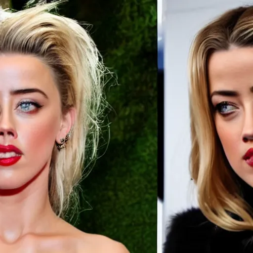 Image similar to a gourd mixed with amber heard hybrid intercross