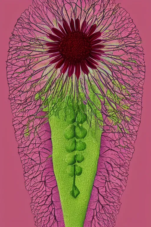 Image similar to internal anatomy of a flower